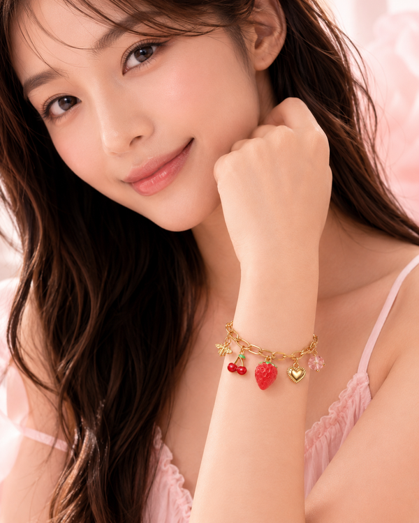 Strawberry Garden Charm Bracelet