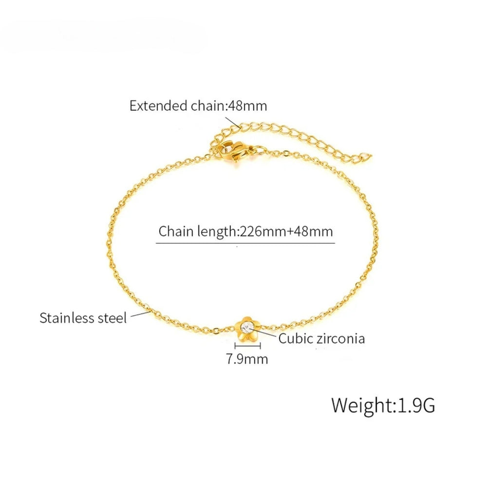 Daisy Crystal Anklet