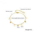 Star & Bell Charm Anklet