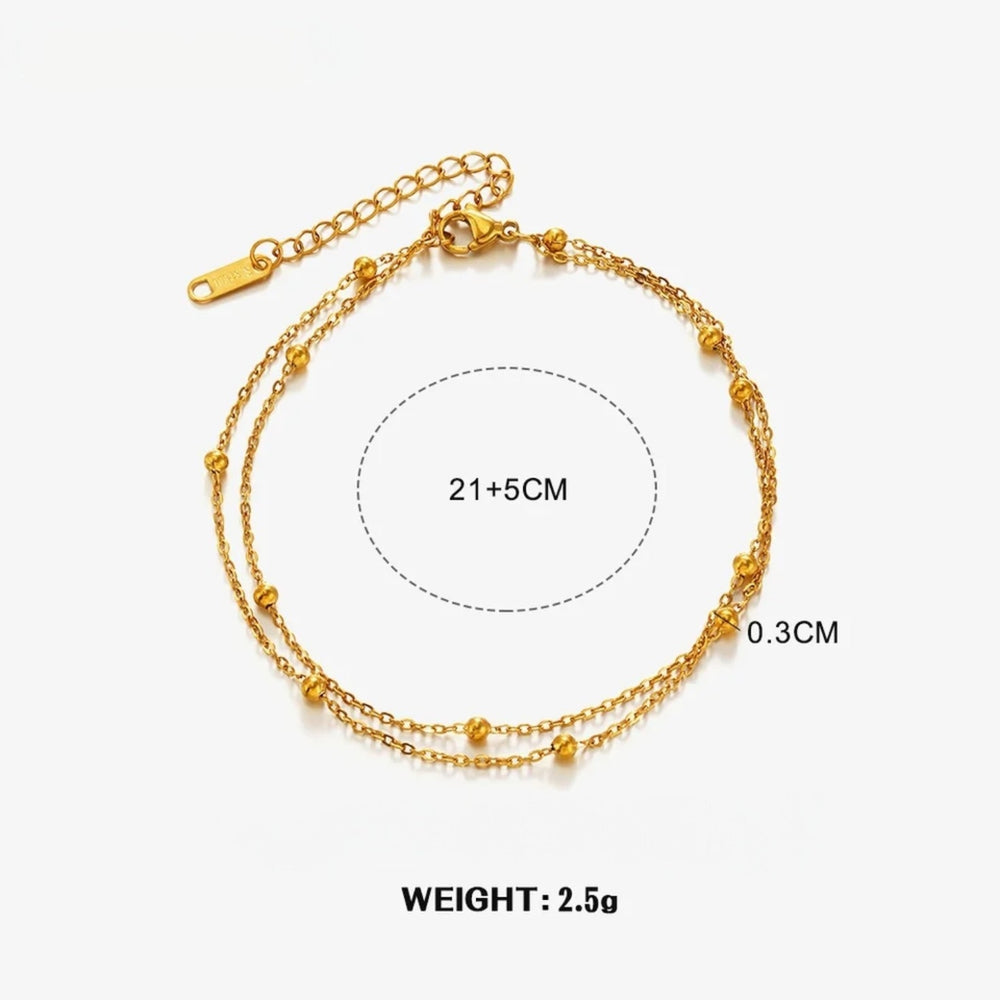 Double Bead Layer Anklet