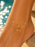Rainbow Charm Anklet