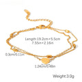 Heart Bead Layer Anklet