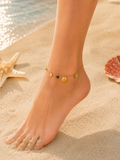 Seashell & Gemstone Anklet