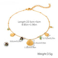 Seashell & Gemstone Anklet