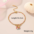 Pink Charm Double Chain Bracelet