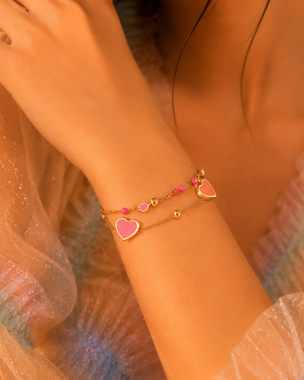 Sweetheart Pink Layer Bracelet