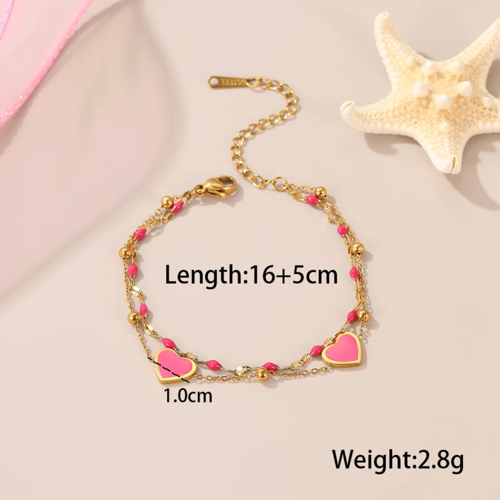 Sweetheart Pink Layer Bracelet