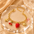 Strawberry Garden Charm Bracelet