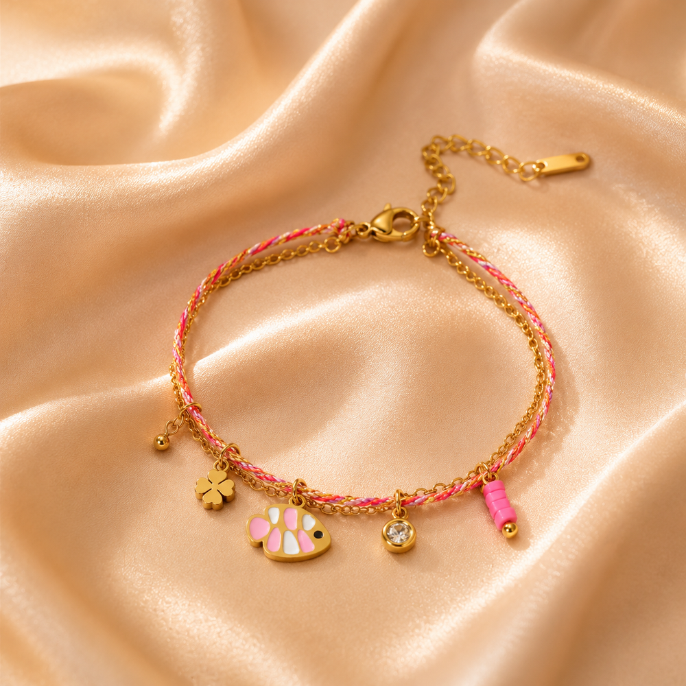 Pink Fish Lucky Bracelet