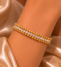 Luxe Crystal Tennis Bracelet Gold