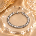 Crystal Tennis Bracelet Silver