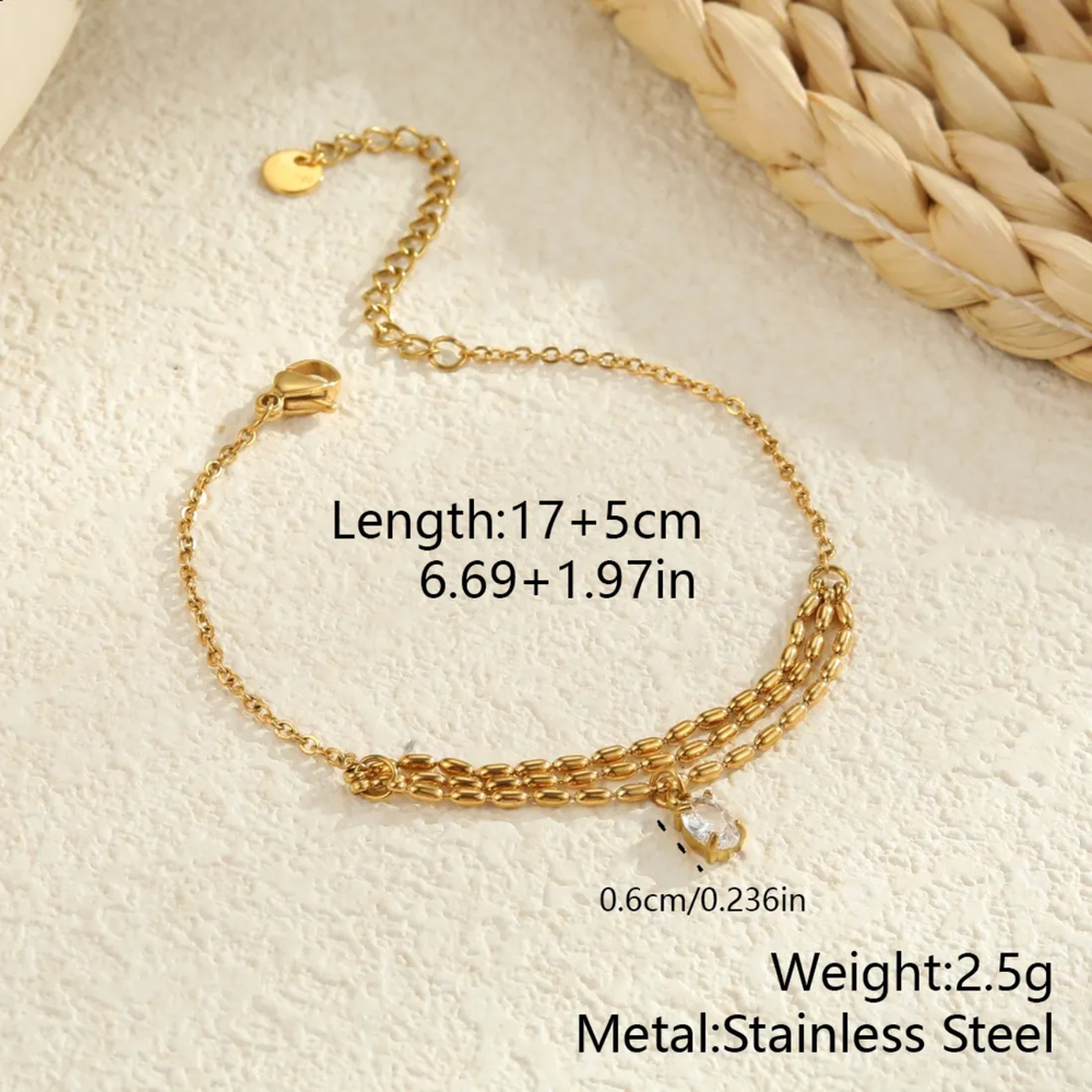 Golden Charm Chain Bracelet