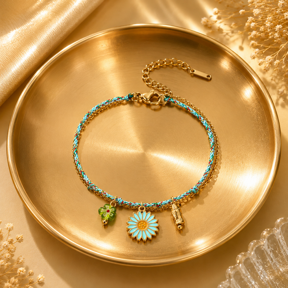 Daisy Charm Bracelet