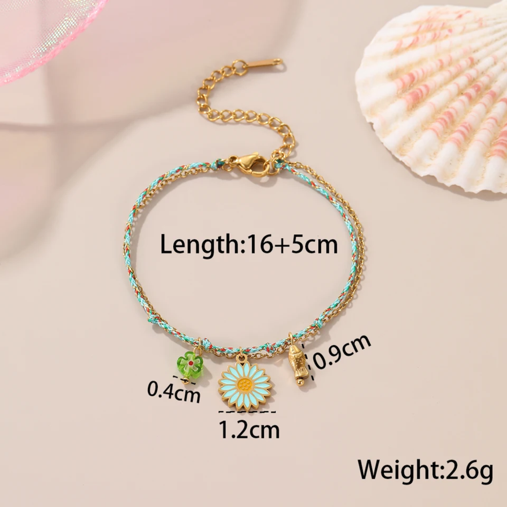 Daisy Charm Bracelet