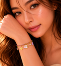 Lavender Bee Charm Bracelet