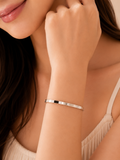 Celeste Crystal Bangle - Silver