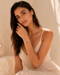 Celeste Crystal Bangle - Silver