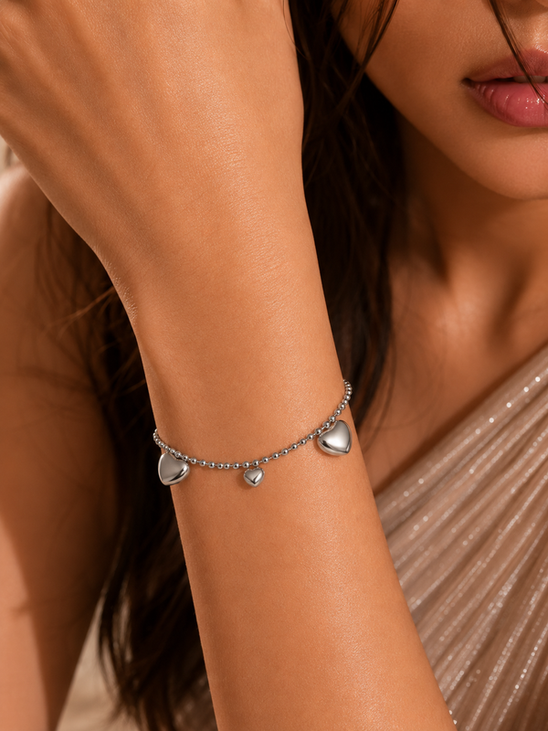 Amour Heart Bracelet - Silver