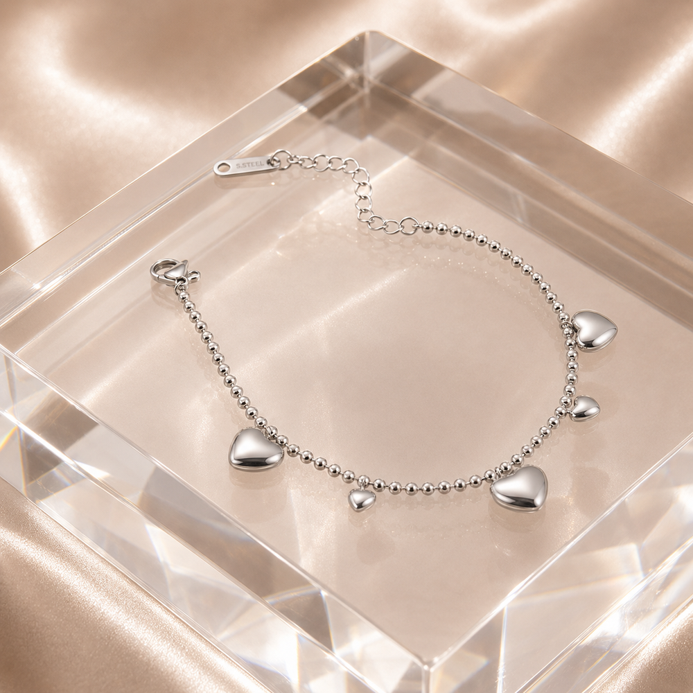 Amour Heart Bracelet - Silver