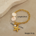 Ocean Star Shell Charm Bracelet