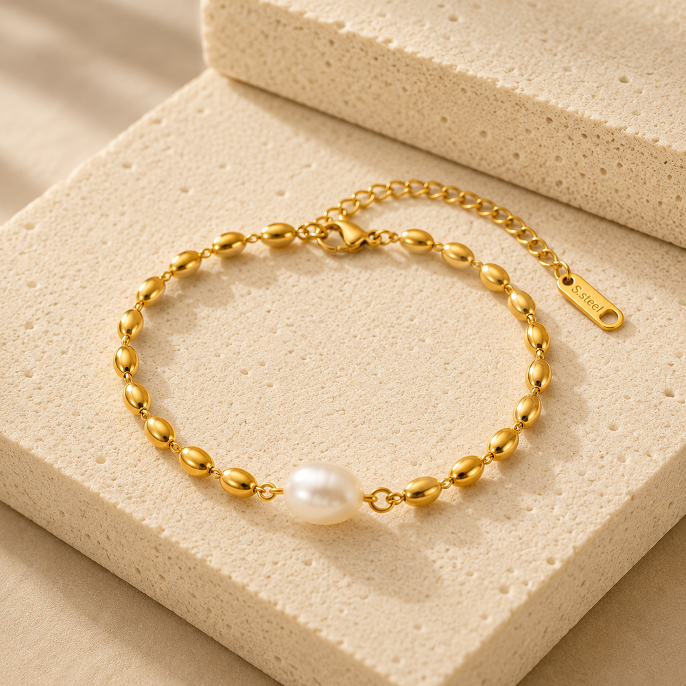 Classic Pearl Chain Bracelet