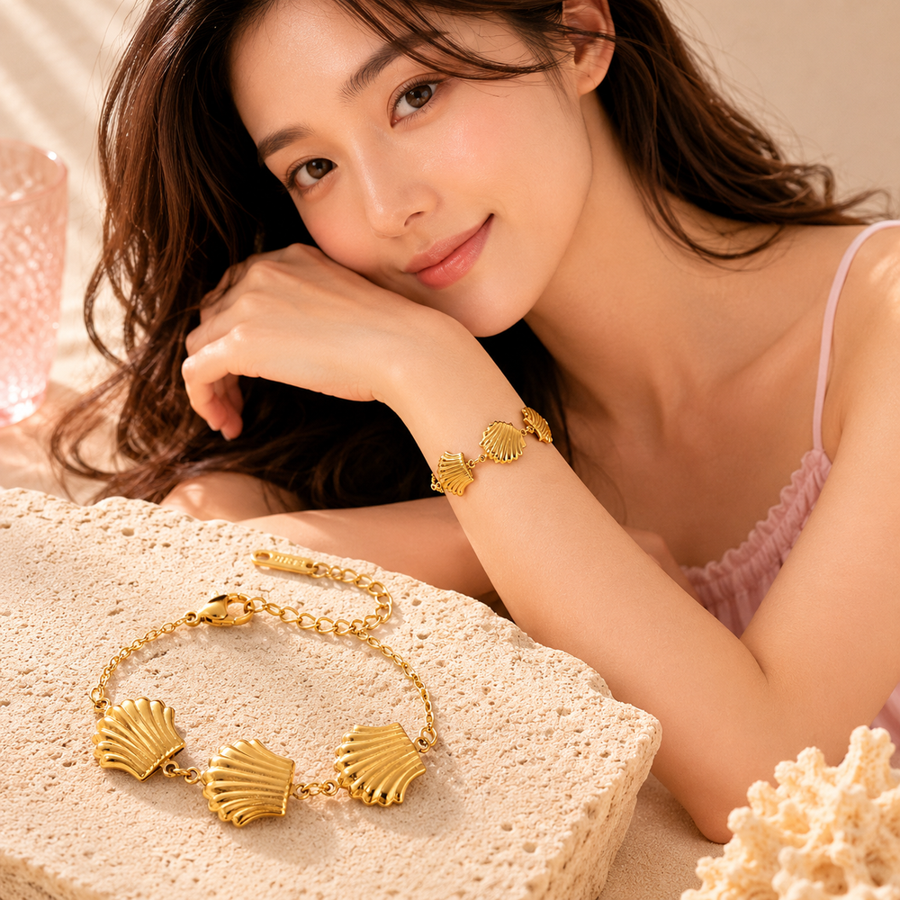 Golden Seashell Bracelet