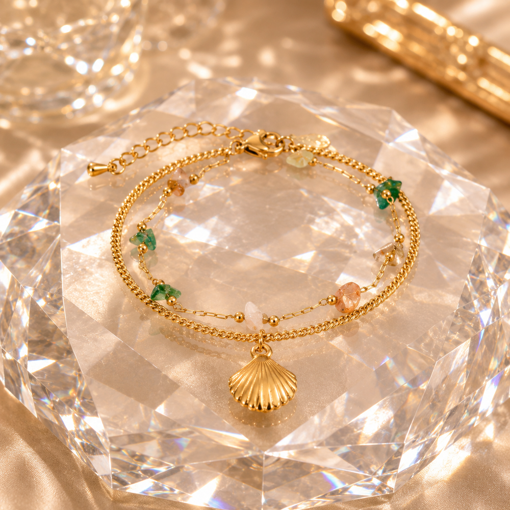 Crystal Shell Layer Bracelet