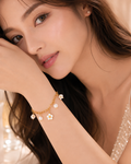 Pearl Daisy Charm Bracelet