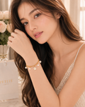 Pearl Daisy Charm Bracelet