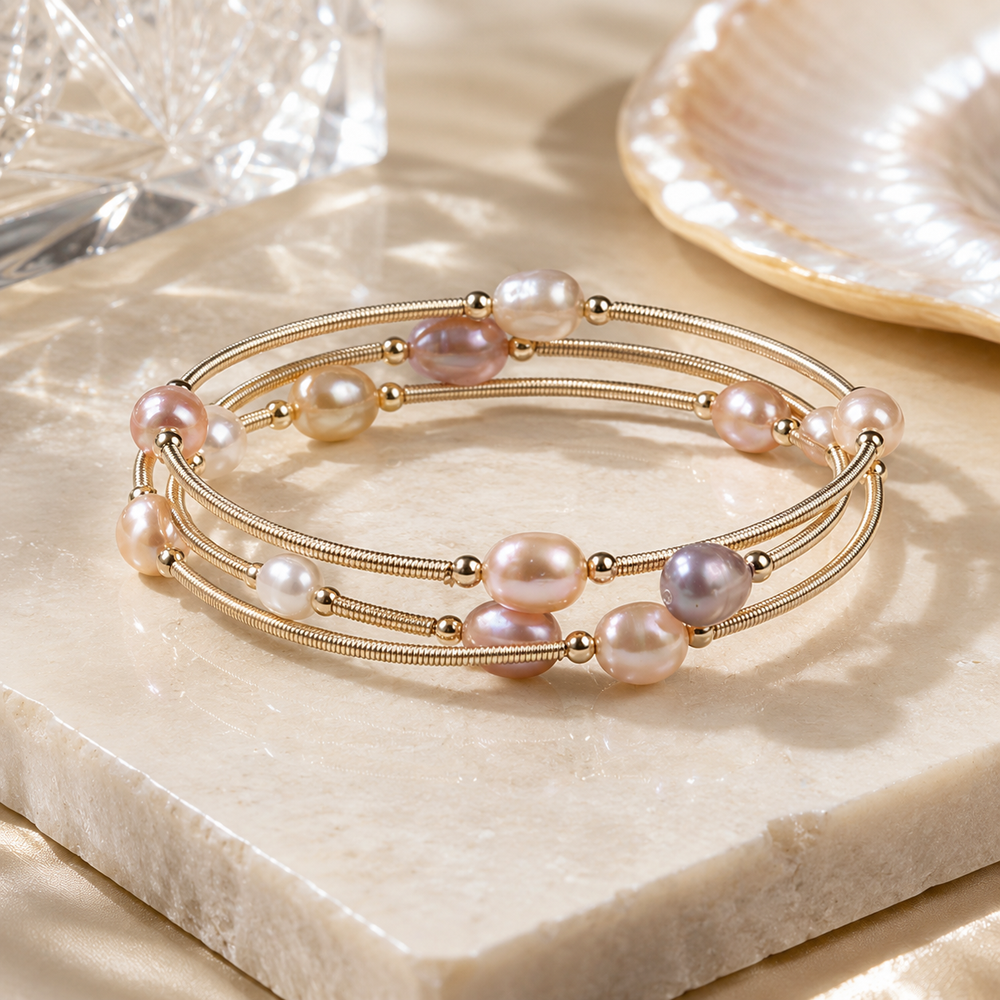 Aurora Pearl Wrap Bracelet