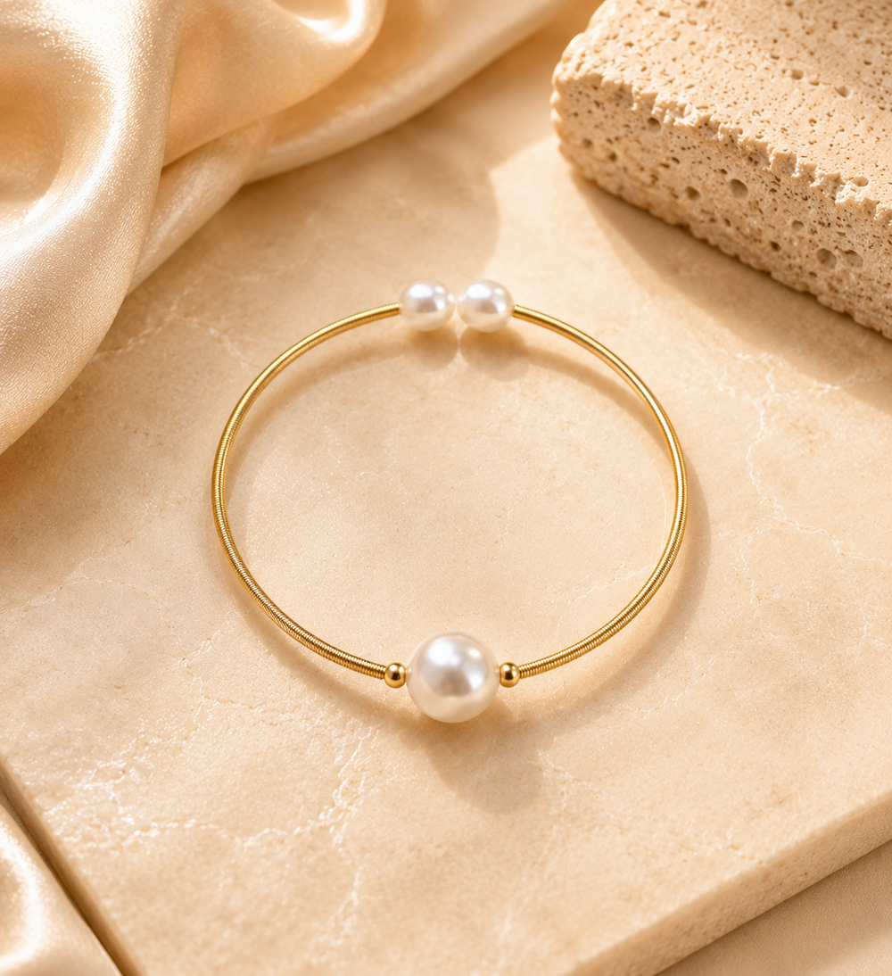 Luna Pearl Cuff Bracelet