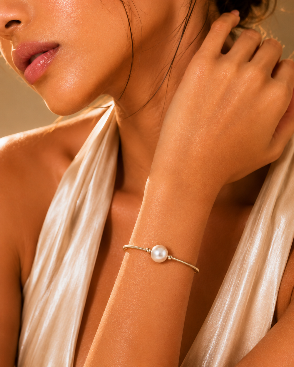 Luna Pearl Cuff Bracelet