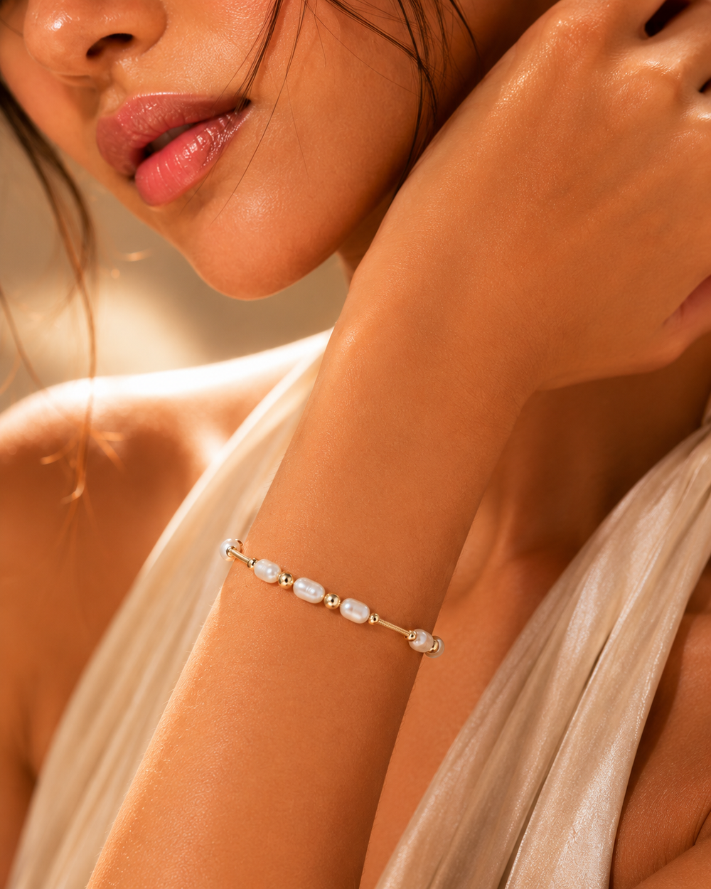 Celeste Pearl Cuff Bracelet