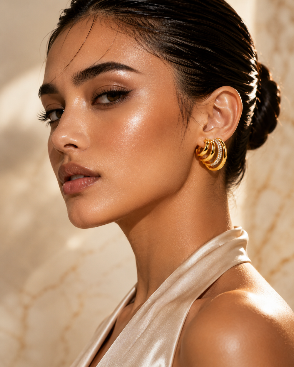 Auréa Multi Hoop Pavé Earrings