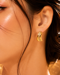 Luna Pavé Curve Hoop Earrings