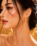 Luna Pavé Curve Hoop Earrings