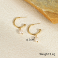 Aurora Pearl Hoop Earrings