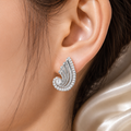 Celeste Crystal Wing Earrings – Silver