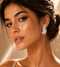 Celeste Crystal Wing Earrings – Silver