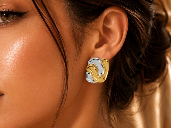 Dual Flow Statement Earrings