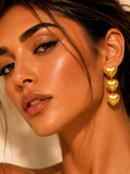 Golden Heart Cascade Earrings