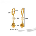 Pearl Drop Luxe Hoop Earrings