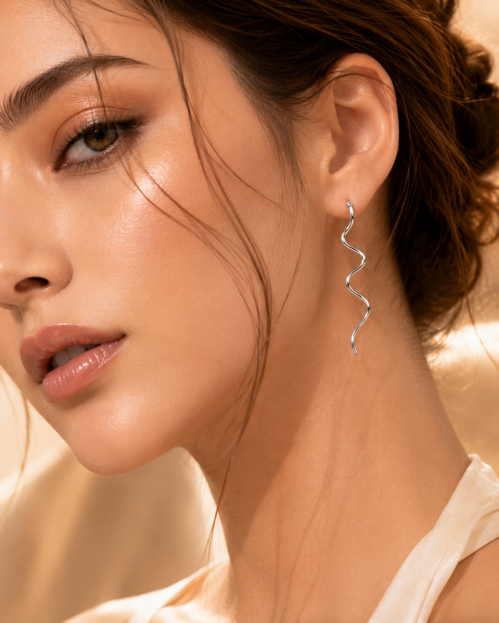 Silver Wave Earrings