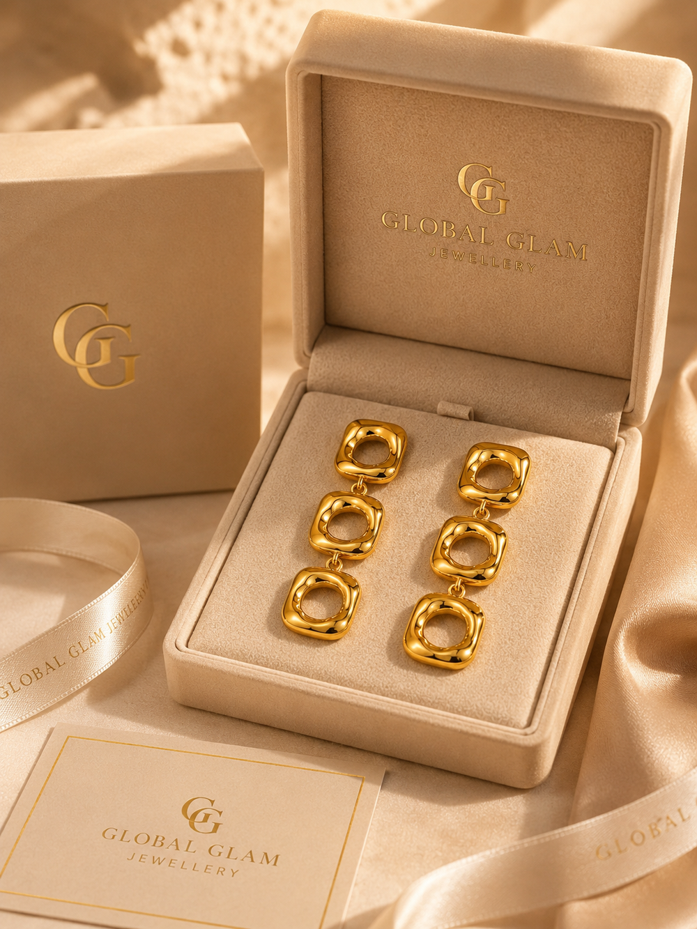 Aurora Gold Link Earrings