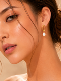 Pearl Link Drop Earrings