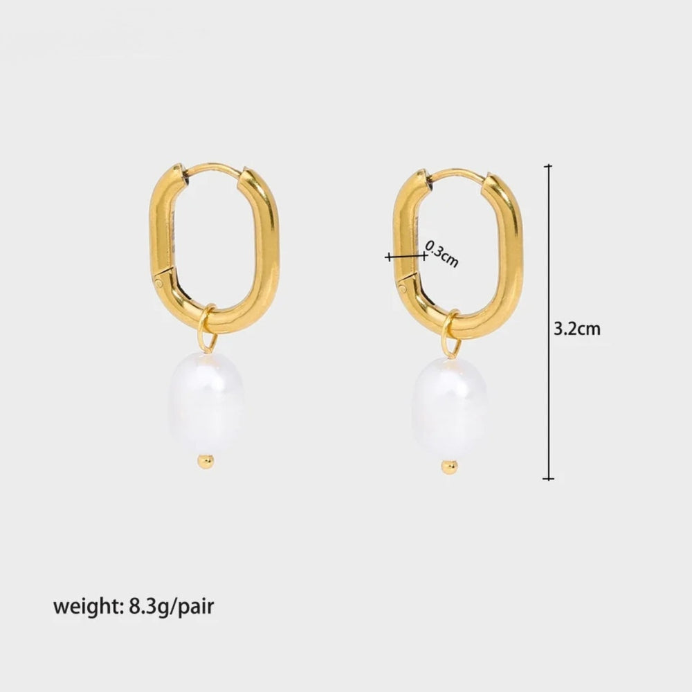 Pearl Link Drop Earrings