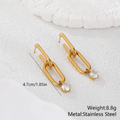 Silver Crystal Link Earrings