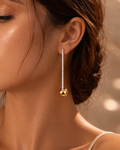 Diamond Bar Drop Earrings