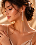 Diamond Bar Drop Earrings