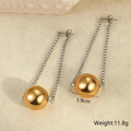 Diamond Bar Drop Earrings